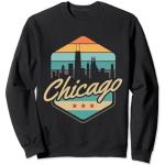 Sweats noirs en jersey à motif Chicago Taille S look fashion 