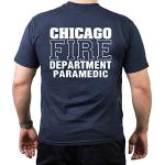 Chicago Fire Dept. Paramedic T-shirt Bleu marine -