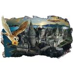 Chicbanners Harry Potter Poudlard Château Hedwige Chouette 3D Magic Window V555 Sticker Mural Autocollant Poster Art Mural Taille 1000 mm de Large x 600 mm de Profondeur (Grande)