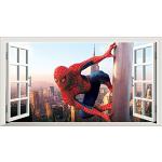 Chicbanners Spiderman V006 Sticker Mural pour fenêtre Magique Taille 1000 mm de Large x 600 mm de Profondeur