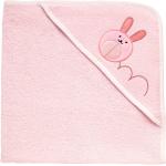 Peignoirs en éponges Chicco roses en coton à motif lapins enfant 