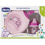 Chicco Pink Baby Food Set Avec Cuillère Rose 6m +
