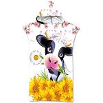 Ponchos en polyester à motif vaches à capuche look fashion 