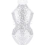 Justaucorps blancs à paillettes Taille 8 ans look fashion pour fille de la boutique en ligne Amazon.fr 
