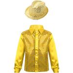 Chemises disco à paillettes look Hip Hop pour garçon de la boutique en ligne Amazon.fr 