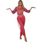 Tenues de danse orientale roses à paillettes Tailles uniques look fashion pour femme 