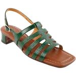 Sandales plates Chie Mihara vertes en cuir Pointure 40 look fashion pour femme 
