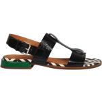 Sandales plates Chie Mihara noires en cuir à bouts ronds Pointure 40 