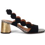 Sandales à talons Chie Mihara noires en cuir à élastiques Pointure 39 pour femme 