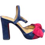 Sandales à talons Chie Mihara bleu marine en cuir à boucles Pointure 37 avec un talon entre 7 et 9cm pour femme 