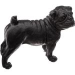 Statuettes en bois Atmosphera noires en résine à motif chiens de 19 cm rétro 