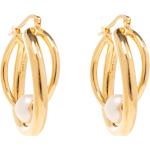 Boucles d'oreilles en perles de créateur Chloé jaunes en laiton à perles pour femme 