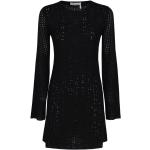 Robes en laine de créateur Chloé noires à manches longues à col rond Taille XS pour femme 