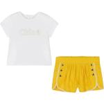 Vêtements de créateur Chloé jaunes enfant lavable en machine 