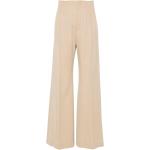 Pantalons en soie de créateur Chloé beiges Taille XS W40 pour femme 