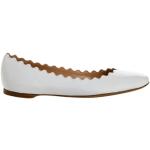Chaussures casual de créateur Chloé blanches en cuir de veau à bouts ronds Pointure 40 look casual 