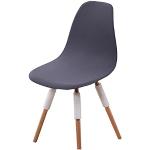 Housses de chaise gris foncé à rayures extensibles scandinaves 