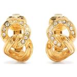 Boucles d'oreilles à clip de créateur Dior en métal à strass seconde main pour femme 