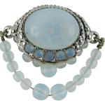 Broches bleues à perles anciennes look vintage pour femme 