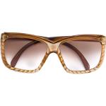 Christian Dior lunettes de soleil oversize pre-owned - Marron