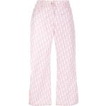 Pantalons classiques de créateur Dior rose bonbon en toile seconde main Tailles uniques pour femme 
