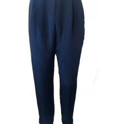 Christian Lacroix Haute Couture Printemps 1996 Pantalon Taille 26 Bleu Soie Vintage Numéroté
