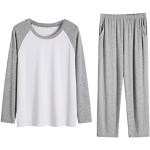 Pyjamas d'automne gris en modal Taille L look fashion pour homme 