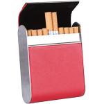 Étui à cigarettes en métal boîte à cigarettes Pu cuir porte-cigarette étui  paquet de cigarettes mince paquet de cigarettes pour hommes femmes noir