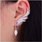 Boucles d'oreilles pendantes argentées en cristal style bohème pour femme 