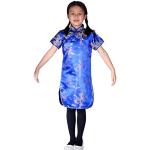 Robes chinoises Cinda bleues en satin pour fille de la boutique en ligne Amazon.fr 