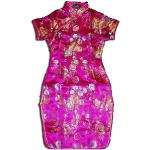 Robes chinoises rose fushia en satin look asiatique pour fille de la boutique en ligne Amazon.fr 