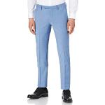 Pantalons de costume Cinque bleus stretch Taille 3 XL look casual pour homme 