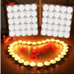 Bougies chauffe plat blanches en lot de 50 romantiques en promo 