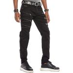 Cipo & Baxx Pantalon en jean pour homme - Coupe droite - Avec fermeture éclair, Noir , 38