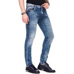 Jeans droits Cipo & Baxx à effet froissé W42 look fashion pour homme 