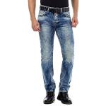 Jeans droits Cipo & Baxx bleues claires en coton look fashion pour homme 