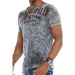 T-shirts Cipo & Baxx gris à manches courtes à manches courtes à col en V Taille M look fashion pour homme 