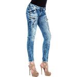 Jeans droits Cipo & Baxx bleus en coton W28 look fashion pour femme 