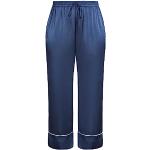 Pantalons en satin City Chic bleus en satin à motif ville Taille 3 XL plus size look fashion pour femme 