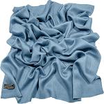 Écharpes unies bleues à franges Tailles uniques look fashion pour femme en promo 