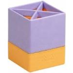 clairefontaine Pot À Crayons - Rhodia Rhodiarama - 8 X 8 X11 Cm - Faux Cuir, Carton - Iris
