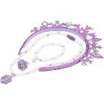 Bracelets de perles violets en plastique à perles La Reine des Neiges Elsa look fashion pour enfant 