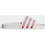 Tongs  adidas Adilette blanches en fibre synthétique à élastiques Pointure 50 look sportif pour homme 