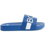 Claquettes de piscine de créateur HUGO BOSS BOSS Kidswear bleues à logo Pointure 35 pour femme en solde 