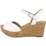 Sandales à talons Clarks blanches en cuir verni Pointure 39 look fashion pour femme en promo 