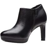 Bottines Clarks noires en cuir en cuir Pointure 38 look fashion pour femme en promo 