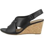 Sandales à talons Clarks noires en cuir Pointure 41,5 look fashion pour femme en promo 