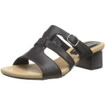 Sandales à talons Clarks noires en cuir Pointure 41 look fashion pour femme 