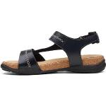 Sandales plates Clarks noires en cuir Pointure 38,5 avec un talon entre 3 et 5cm classiques pour femme 