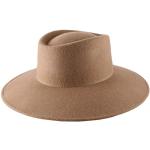Classic Italy - Chapeau Fedora imperméable, Large Bord, Femme Wide Cordobes - Taille 56 cm - Beige